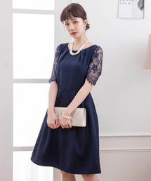 DRESS STAR | 結婚式ワンピースレーススリーブワンピースドレス(ドレス)