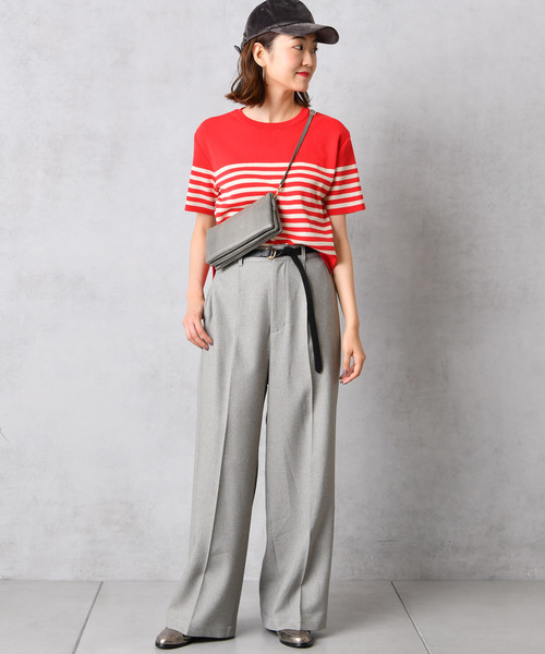 DouDou（ドゥドゥ）の「ウールライクセンプレ2（スラックス・レディース・グレー/キャメル/オフホワイト/マスタード・38/36/37）」の9枚目の写真