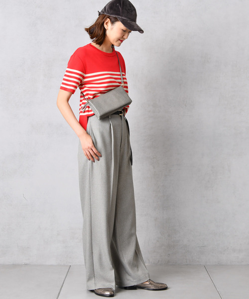 DouDou（ドゥドゥ）の「ウールライクセンプレ2（スラックス・レディース・グレー/キャメル/オフホワイト/マスタード・38/36/37）」の10枚目の写真