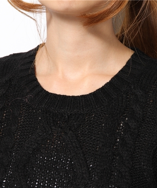 WEGO（ウィゴー）の「WEGO/グラデーションケーブルニット（ニット/セーター・レディース・ダークグレー/ブルー/ピンク・FREE）」の7枚目の写真