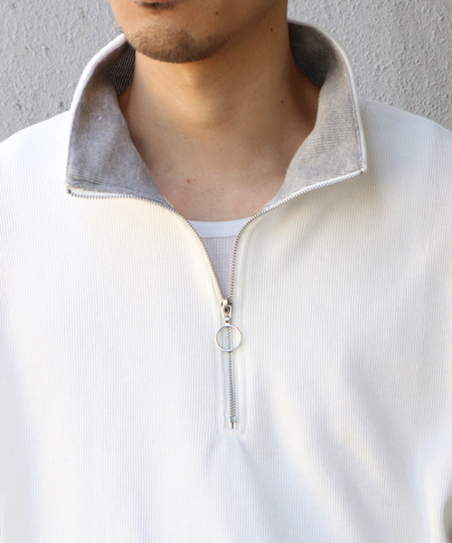 Confirm（コンファーム）の「Confirm / コンファーム サカリバハーフZIPカットソー（Tシャツ/カットソー・メンズ・ホワイト/ブラック/グレー・M/L）」の14枚目の写真