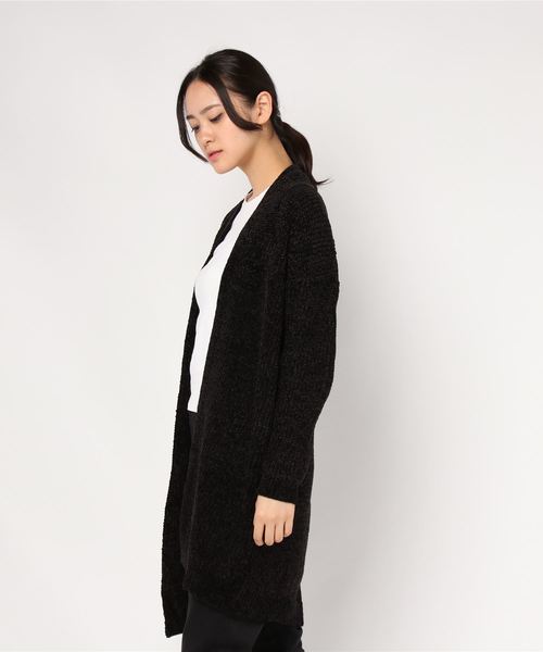 極美品✨LOYD/FORD　ロイド フォード　レースロングカーディガン　ブラック DAY CLOSET カーディガン レディース シースルーレースガウン風ロング