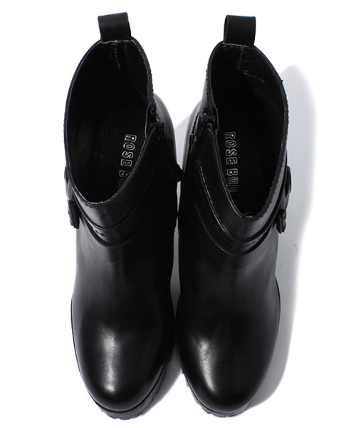 ROSE BUD(ローズバッド)の「【VERY掲載】H.P.L 03 N.COW BELTED W/H SHORT BOOTS(ブーツ・レディース・ブラック/チョコ・35/36/37/38/39)」の9枚目の写真