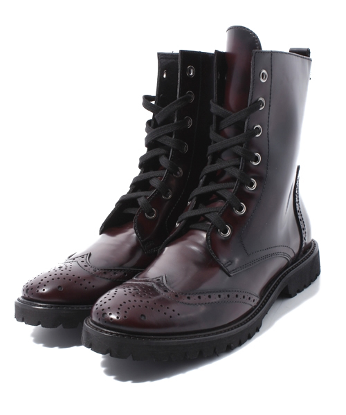 ROSE BUD(ローズバッド)の「(GIANNI RUSSO) VE417 ABRASIVATO WING TIP LACE BOOTS(ブーツ・レディース・ブラック/ボルドー・36/37/38/39)」の2枚目の写真