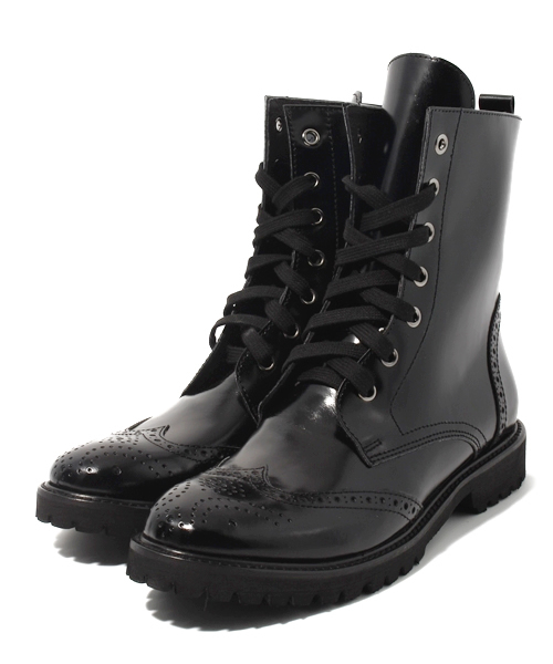 ROSE BUD(ローズバッド)の「(GIANNI RUSSO) VE417 ABRASIVATO WING TIP LACE BOOTS(ブーツ・レディース・ブラック/ボルドー・36/37/38/39)」の1枚目の写真