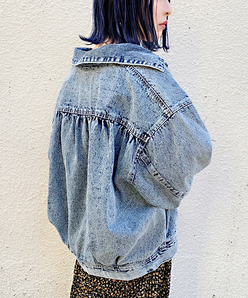 apres jour（アプレジュール）の「BIGポケットＧジャン【ZOZOTOWN限定アイテム】（デニムジャケット・レディース・ブラック/オフホワイト/ケミカルウォッシュ/ダークインディゴブルー・フリー）」の10枚目の写真