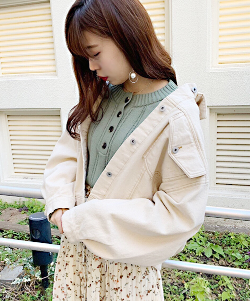 apres jour（アプレジュール）の「BIGポケットＧジャン【ZOZOTOWN限定アイテム】（デニムジャケット・レディース・ブラック/オフホワイト/ケミカルウォッシュ/ダークインディゴブルー・フリー）」の17枚目の写真