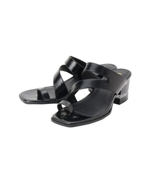 EVRIS（エヴリス）の「トングクリアヒールサンダル（サンダル・レディース・ブラック/シルバー・SMALL/MEDIUM/LARGE）」の4枚目の写真