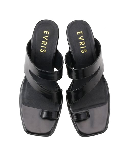 EVRIS（エヴリス）の「トングクリアヒールサンダル（サンダル・レディース・ブラック/シルバー・SMALL/MEDIUM/LARGE）」の10枚目の写真