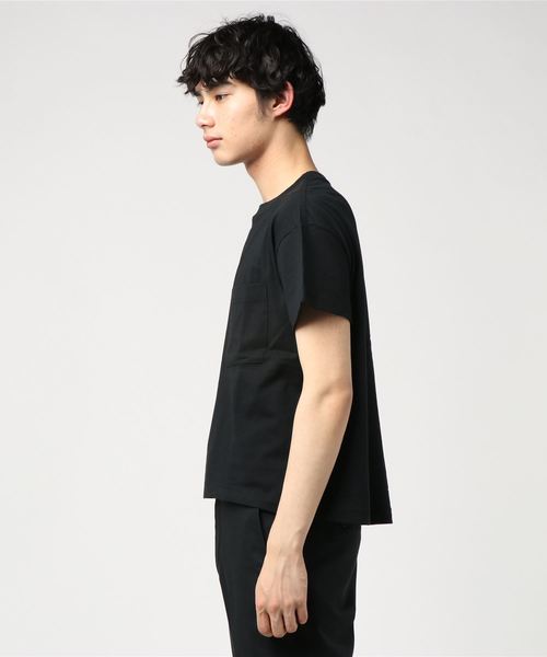 Purple&Yellow(パープルアンドイエロー)の「ショートワイド Tシャツ(Tシャツ/カットソー・レディース・アイボリー/ブラック/ブルー・SMALL/MEDIUM)」の4枚目の写真