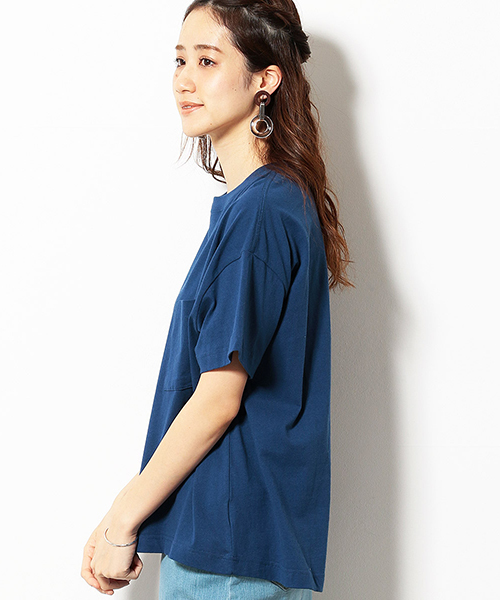 Purple&Yellow(パープルアンドイエロー)の「ショートワイド Tシャツ(Tシャツ/カットソー・レディース・アイボリー/ブラック/ブルー・SMALL/MEDIUM)」の7枚目の写真