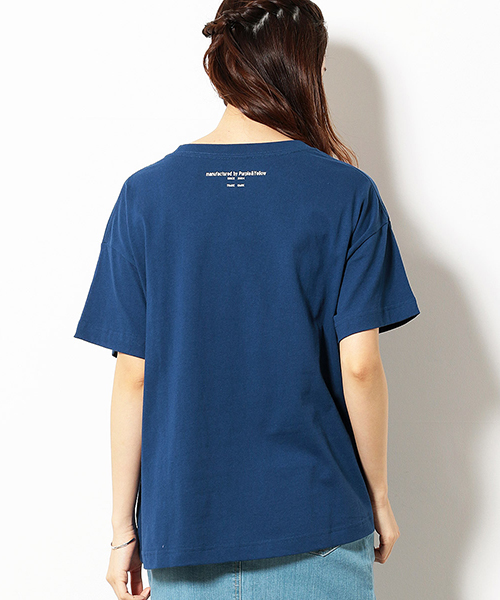 Purple&Yellow(パープルアンドイエロー)の「ショートワイド Tシャツ(Tシャツ/カットソー・レディース・アイボリー/ブラック/ブルー・SMALL/MEDIUM)」の8枚目の写真