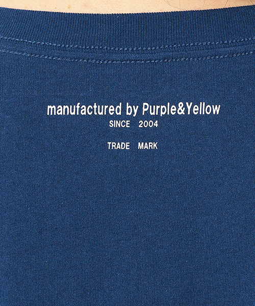 Purple&Yellow(パープルアンドイエロー)の「ショートワイド Tシャツ(Tシャツ/カットソー・レディース・アイボリー/ブラック/ブルー・SMALL/MEDIUM)」の14枚目の写真