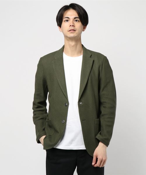 EDIFICE（エディフィス）の「タックステッチ イージー ジャケット（テーラードジャケット・メンズ・カーキ/ベージュ/ネイビー・MEDIUM/LARGE/SMALL）」の5枚目の写真