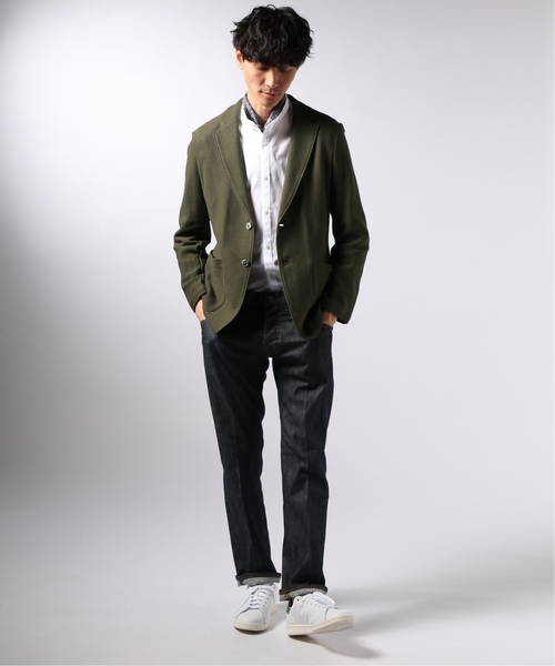 EDIFICE（エディフィス）の「タックステッチ イージー ジャケット（テーラードジャケット・メンズ・カーキ/ベージュ/ネイビー・MEDIUM/LARGE/SMALL）」の13枚目の写真