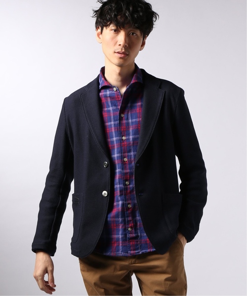 EDIFICE（エディフィス）の「タックステッチ イージー ジャケット（テーラードジャケット・メンズ・カーキ/ベージュ/ネイビー・MEDIUM/LARGE/SMALL）」の14枚目の写真