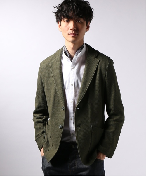 EDIFICE（エディフィス）の「タックステッチ イージー ジャケット（テーラードジャケット・メンズ・カーキ/ベージュ/ネイビー・MEDIUM/LARGE/SMALL）」の16枚目の写真