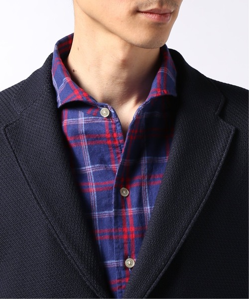 EDIFICE（エディフィス）の「タックステッチ イージー ジャケット（テーラードジャケット・メンズ・カーキ/ベージュ/ネイビー・MEDIUM/LARGE/SMALL）」の20枚目の写真