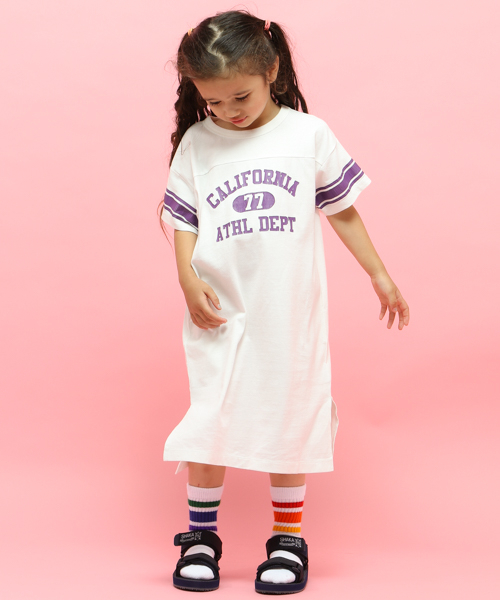 BAYFLOW（ベイフロー）の「[KIDS]ナンバリングワンピース（ワンピース・キッズ・オフホワイト/ピンク/チャコール・SMALL/MEDIUM/LARGE/X-LARGE/XX-LARGE）」の4枚目の写真