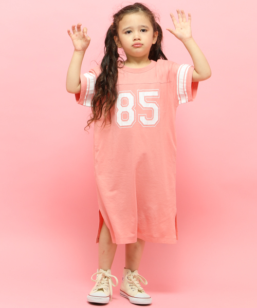 BAYFLOW（ベイフロー）の「[KIDS]ナンバリングワンピース（ワンピース・キッズ・オフホワイト/ピンク/チャコール・SMALL/MEDIUM/LARGE/X-LARGE/XX-LARGE）」の6枚目の写真