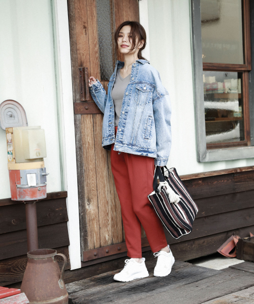 BAYFLOW(ベイフロー)の「テーパードロストパンツ(その他パンツ・レディース・ブラック/ベージュ/ネイビー/ブラウン/グリーン・SMALL/MEDIUM/LARGE)」の13枚目の写真