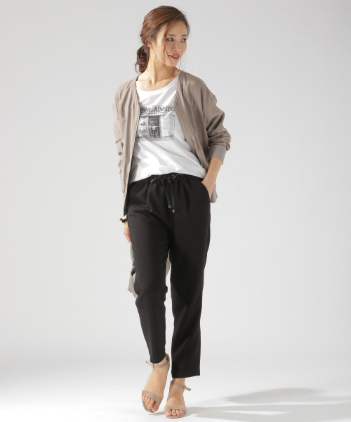 BAYFLOW(ベイフロー)の「テーパードロストパンツ(その他パンツ・レディース・ブラック/ベージュ/ネイビー/ブラウン/グリーン・SMALL/MEDIUM/LARGE)」の16枚目の写真