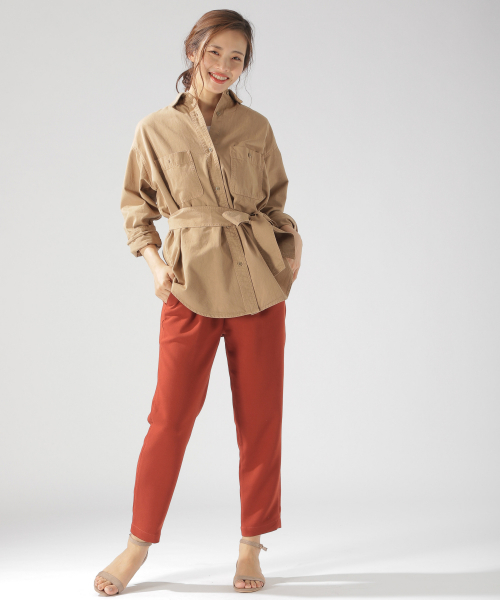 BAYFLOW(ベイフロー)の「テーパードロストパンツ(その他パンツ・レディース・ブラック/ベージュ/ネイビー/ブラウン/グリーン・SMALL/MEDIUM/LARGE)」の11枚目の写真