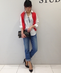 STUDIOUS クルーネックカーデ