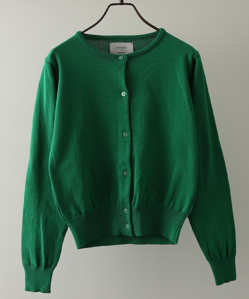 STUDIOUS（ステュディオス）の「STUDIOUS クルーネックカーデ（カーディガン/ボレロ・レディース・グリーン/ブルー/レッド/ホワイト/グレー・FREE）」の14枚目の写真