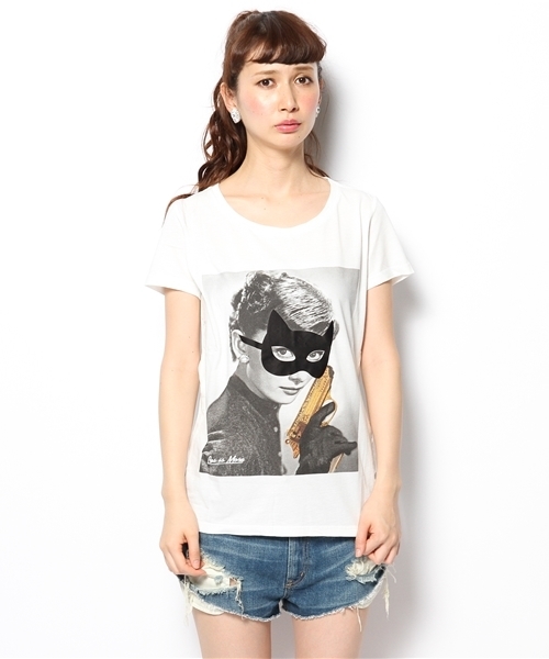 Ray BEAMS（レイビームス）の「LES BENJAMINS / HEPBURNER プリント Tシャツ（Tシャツ/カットソー・レディース・ホワイト・ONE SIZE）」の6枚目の写真