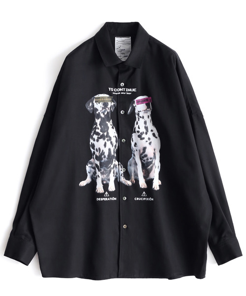 SHAREEF（シャリーフ）の「"DALMATIAN"  BIG SHIRTS（シャツ/ブラウス・メンズ・ホワイト/ブラック/ネイビー・1/2/3）」の7枚目の写真
