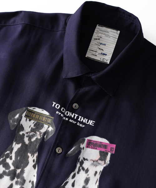 SHAREEF（シャリーフ）の「"DALMATIAN"  BIG SHIRTS（シャツ/ブラウス・メンズ・ホワイト/ブラック/ネイビー・1/2/3）」の14枚目の写真