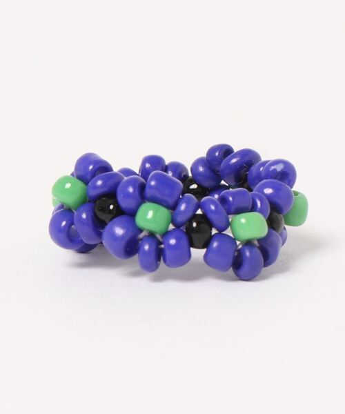 Fun & Daily(ファンアンドデイリー)の「F&D : カラービーズリング(リング・レディース・ブラック/レッド/イエロー/マルチ/ホワイト/ブルー・FREE)」の4枚目の写真