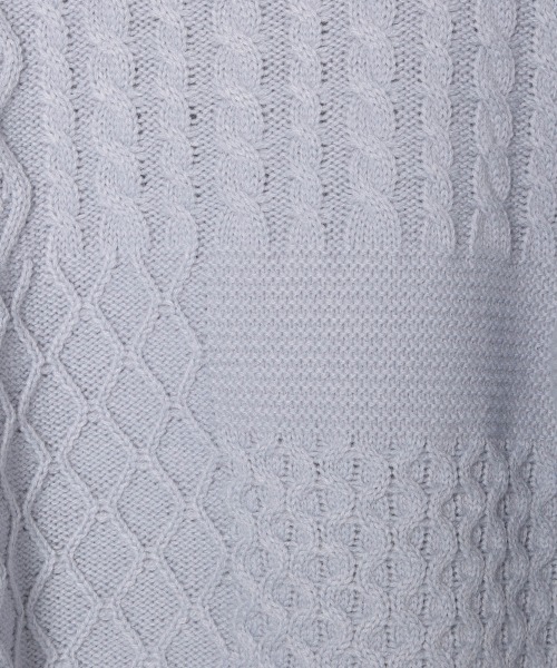 GLOBAL WORK(グローバルワーク)の「【キッズ】ケーブルパッチワークニット(ニット/セーター・キッズ・ライトブルー/ベージュ/オフホワイト・SMALL/MEDIUM/LARGE/X-LARGE/XX-LARGE)」の11枚目の写真