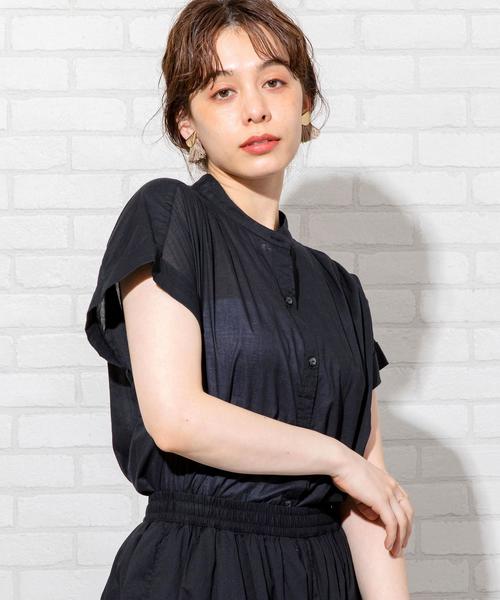 coen（コーエン）の「インドコットンショートスリーブブラウス#（シャツ/ブラウス・レディース・ブラック/ホワイト/ベージュ/ダークブラウン・FREE）」の20枚目の写真