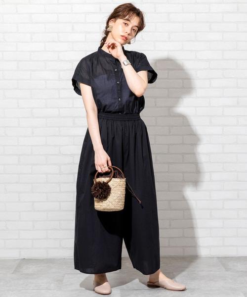 coen（コーエン）の「インドコットンショートスリーブブラウス#（シャツ/ブラウス・レディース・ブラック/ホワイト/ベージュ/ダークブラウン・FREE）」の18枚目の写真