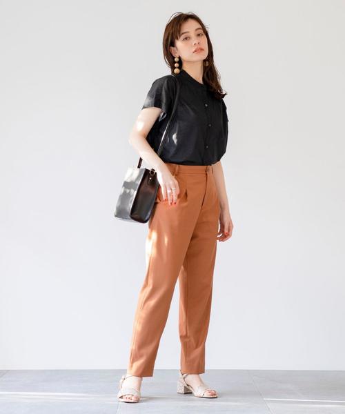 coen（コーエン）の「インドコットンショートスリーブブラウス#（シャツ/ブラウス・レディース・ブラック/ホワイト/ベージュ/ダークブラウン・FREE）」の14枚目の写真