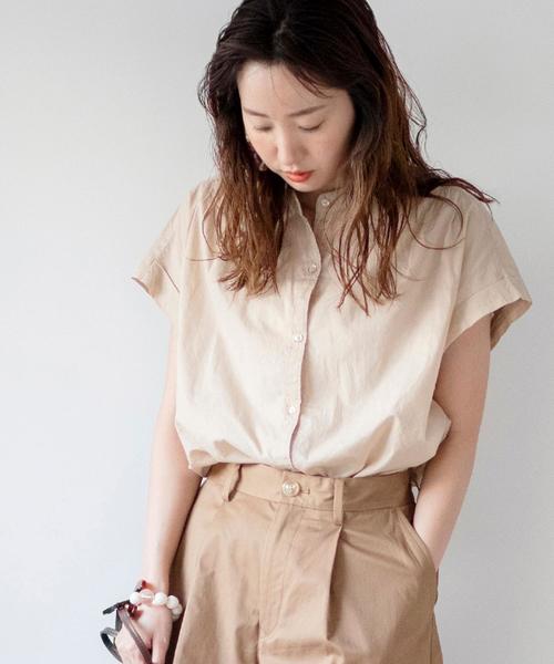 coen（コーエン）の「インドコットンショートスリーブブラウス#（シャツ/ブラウス・レディース・ブラック/ホワイト/ベージュ/ダークブラウン・FREE）」の12枚目の写真