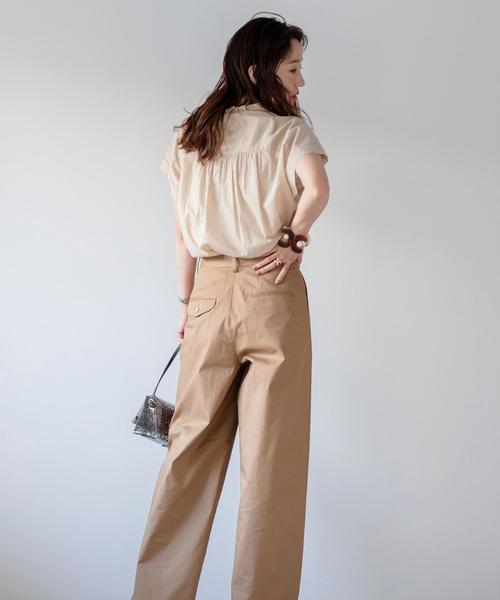 coen（コーエン）の「インドコットンショートスリーブブラウス#（シャツ/ブラウス・レディース・ブラック/ホワイト/ベージュ/ダークブラウン・FREE）」の11枚目の写真