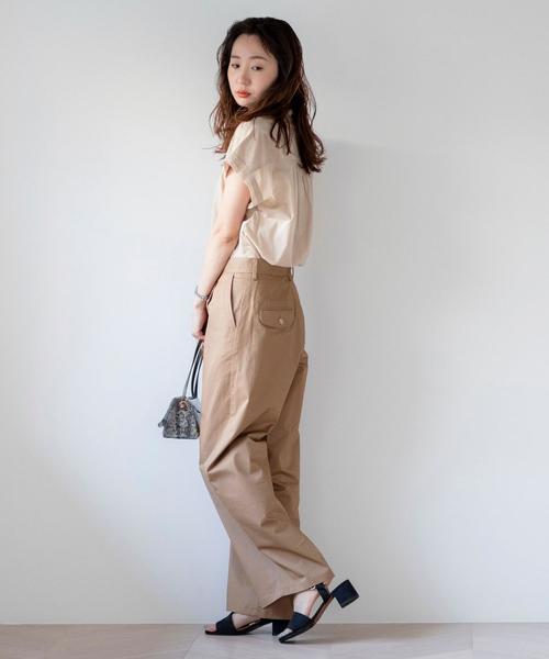 coen（コーエン）の「インドコットンショートスリーブブラウス#（シャツ/ブラウス・レディース・ブラック/ホワイト/ベージュ/ダークブラウン・FREE）」の10枚目の写真