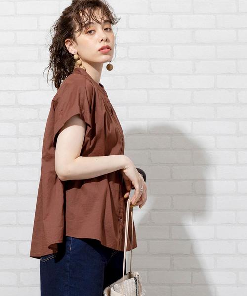 coen（コーエン）の「インドコットンショートスリーブブラウス#（シャツ/ブラウス・レディース・ブラック/ホワイト/ベージュ/ダークブラウン・FREE）」の9枚目の写真