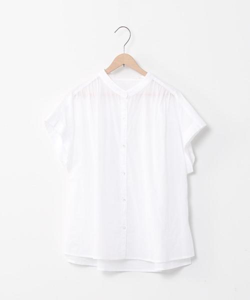 coen（コーエン）の「インドコットンショートスリーブブラウス#（シャツ/ブラウス・レディース・ブラック/ホワイト/ベージュ/ダークブラウン・FREE）」の6枚目の写真