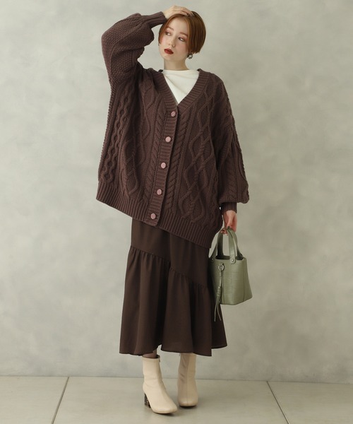 one after another NICE CLAUP（ワンアフターアナザーナイスクラップ）の「クロコ2Wayミニバッグ（ハンドバッグ・レディース・ブラウン/カーキ/アイボリー・FREE）」の12枚目の写真