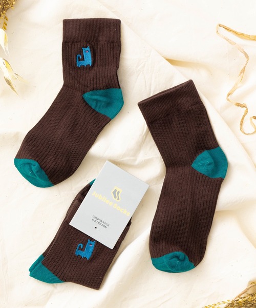 Jubilee（ジュビリー）の「ポップデザインソックス（ソックス/靴下・レディース・ブルー系その他/パープル/ピンク系その他/ホワイト×レッド/その他1/ダークネイビー/グレー/ベビーピンク/ホワイト/ブラック系その他/レッド系その他/ネイビー/ターコイズブルー/ブルー系その他2/ブラック/ダークブルー/イエロー/その他2/イエロー系その他/マスタード/アイボリー/モスグリーン/レッド系その他2/ブルー系その他3/ライトピンク/オリーブ/コーラルピンク/インディゴブルー/ダークオリーブ/ライトパープル/スモークピンク/オレンジ系その他/オレンジ/その他3/ブラック系その他3/ブラック系その他2/ブラック系その他5/ブラック系その他4/ライトグリーン/ベージュ/イエロー系その他2/ライトブルー/パープル系その他/ブラック系その他6/イエロー×グレー/グリーン系その他/ブルー系その他4/ピンク系その他2/ブラウン/ダークブラウン系/チャコールグレー/ダークグリーン/ブルー系その他5・FREE）」の15枚目の写真