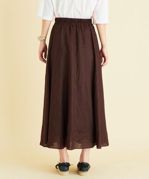 BEAUTY&YOUTH UNITED ARROWS(ビューティーアンドユースユナイテッドアローズ)の「BY∴ リネンウエストギャザーフレアスカート -ウォッシャブル- о(スカート・レディース・ダークブラウン/ライラック/ピンク・M/S)」の7枚目の写真