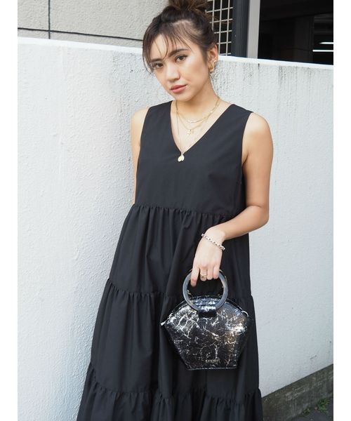 EVRIS（エヴリス）の「サークルハンドルラウンドBAG（ショルダーバッグ・レディース・ホワイト/ブラック・FREE）」の3枚目の写真