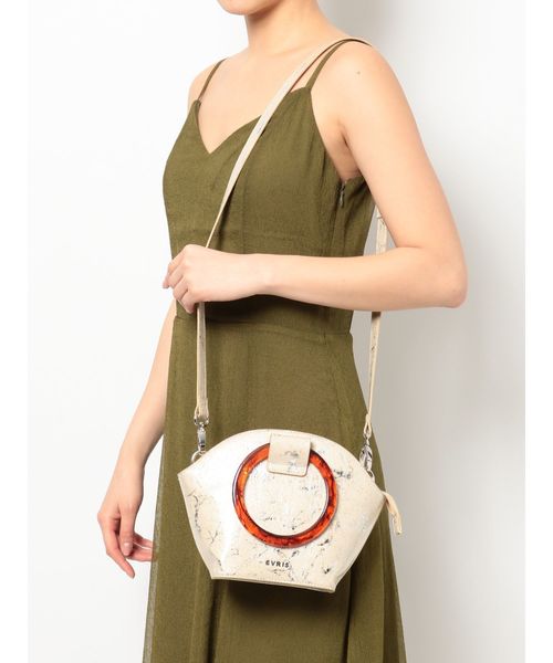 EVRIS（エヴリス）の「サークルハンドルラウンドBAG（ショルダーバッグ・レディース・ホワイト/ブラック・FREE）」の10枚目の写真