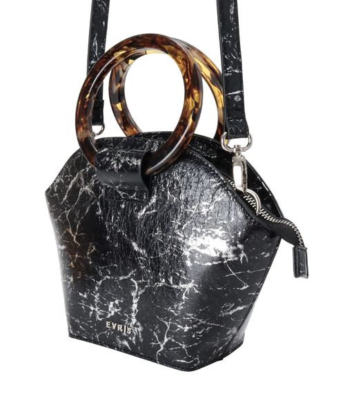 EVRIS（エヴリス）の「サークルハンドルラウンドBAG（ショルダーバッグ・レディース・ホワイト/ブラック・FREE）」の5枚目の写真