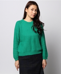 ELFORBR | キャッシュアンゴラ畦クルーネックプルオーバー(Tシャツ/カットソー)