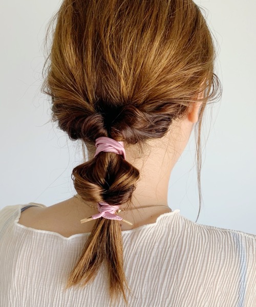 CLEA（クレア）の「”カラバリ豊富”サテン ワイヤー リボン（その他ヘアアクセサリー・レディース・ベージュ/ブラウン/ホワイト/ブラック/サックスブルー/ピンク/ネイビー/パープル/グレー/ワイン・FREE）」の17枚目の写真